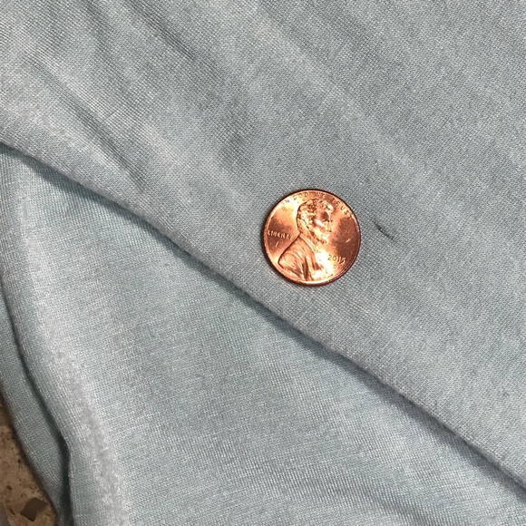 Blue Tie Front pocket kimono Cardigan style#44005 - Picture 8 of 8